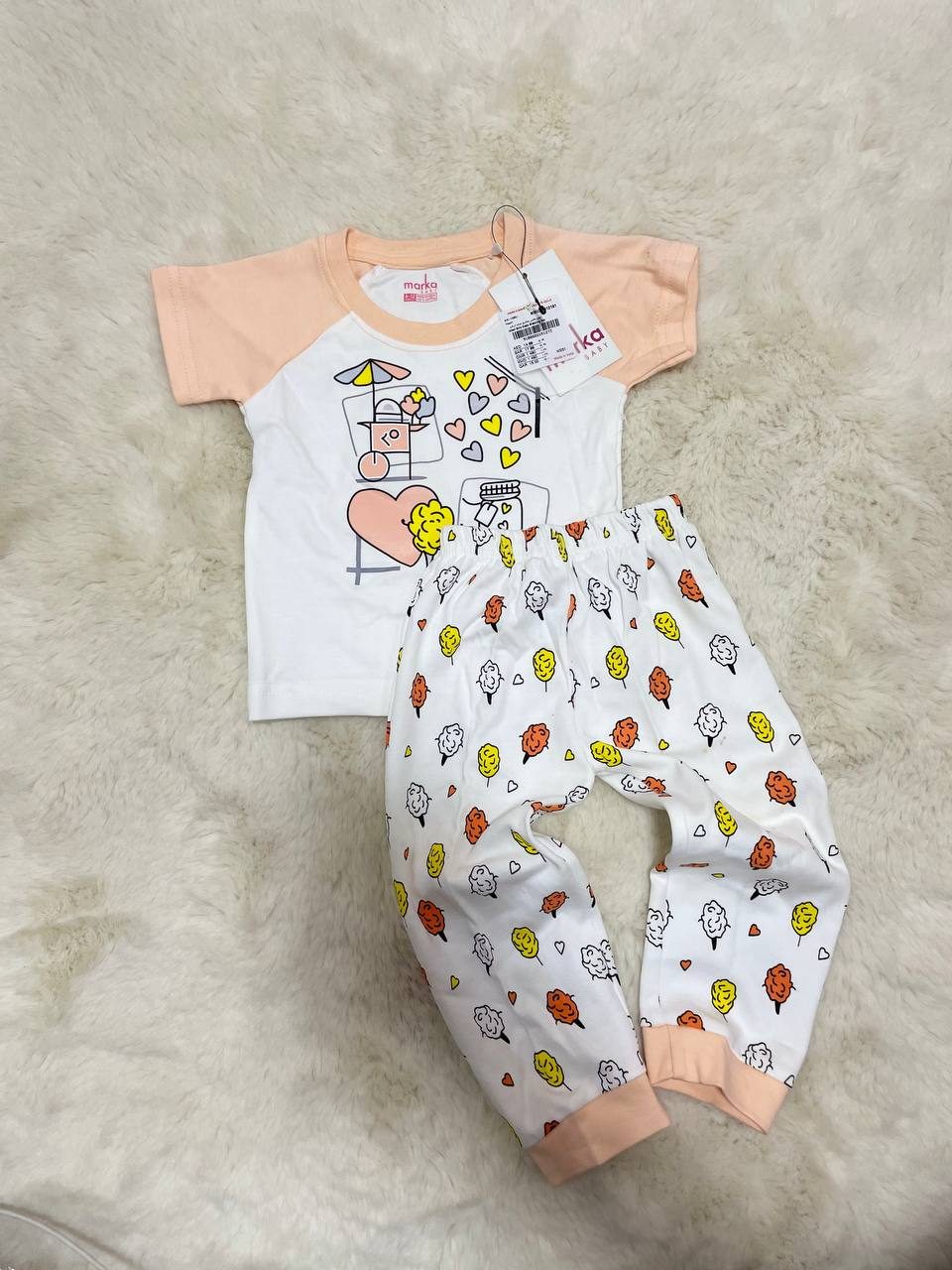 Ice Cream Print Tee & Pants Set