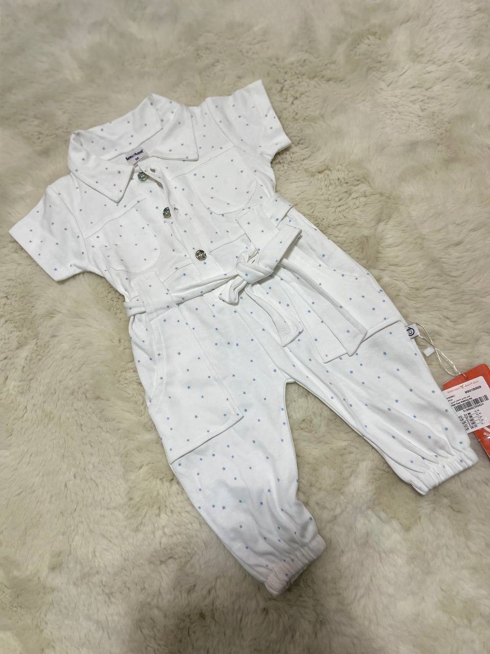 Belted Short-Sleeve Jumpsuit