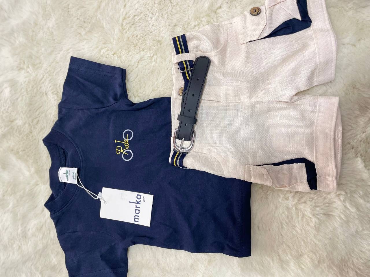 Tee, Shorts & Belt Set